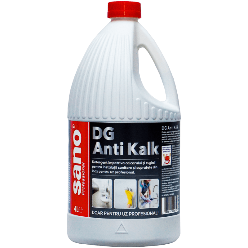 Detartrant pentru indepartarea calcarului si ruginei, Sano Anti Kalk, 4 litri